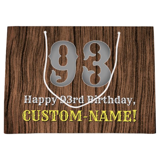 93誕生日: Country インスパイア Western Look, Name ラージペーパーバッグ (正面)