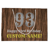 93誕生日: Country インスパイア Western Look, Name ラージペーパーバッグ (裏面)