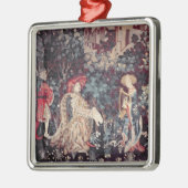 930コンサート、アラス1420年からのタペストリー メタルオーナメント (左)