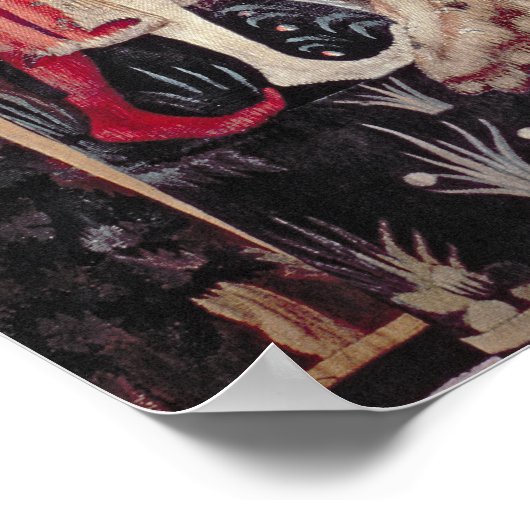 930 The Concert, Tapestry from Arras, 1420 ポスター (角)