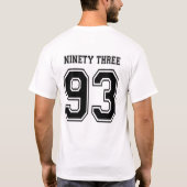 9393型間番号 Tシャツ (裏面)