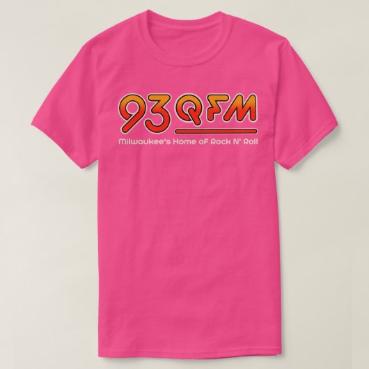 93 QFMミルウォーケスRock Nロール消滅ラジオ局 Tシャツ (デザイン正面)
