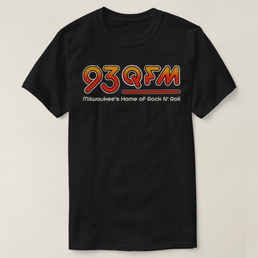 93 QFMミルウォーケスRock Nロール消滅ラジオ局 Tシャツ (デザイン正面)