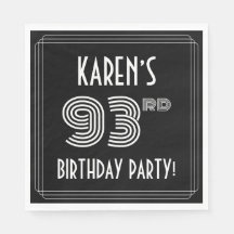 93rd誕生日パーティー：アールデコスタイル+名前をカスタムする