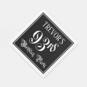 93rd Birthday Party – スクリプファンシート+名前をカスタムする スタンダードランチョンナプキン (角)