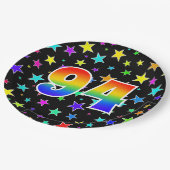 94イベント:はっきりした,おもしろい，虹カラフル94 ペーパープレート (アングル)