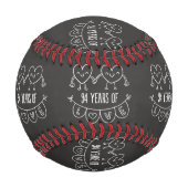 94周年記念ギフトチョークハート 野球ボール (裏面)