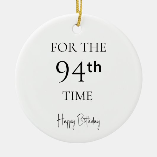 94回目のお誕生日おめでとう セラミックオーナメント (正面)