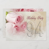 94年の誕生日パーティーの招待 招待状 (正面/裏面)