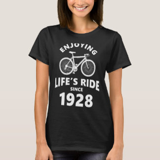 94年オールドマウンテンバイクもしくは自転車に乗る人自転車1928 94th tシャツ