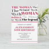 94歳おもしろいの誕生日招待状神話の伝説 招待状 (スタンド正面)