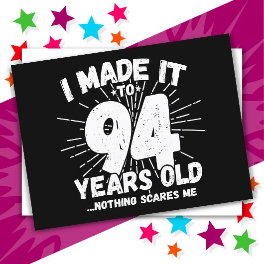 94歳の皮肉なミーム 面白い94歳の誕生日 ポストカード