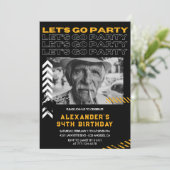 94歳の誕生日おめでとう ブラック男性の友達とパーティーを楽しもう 招待状 (スタンド正面)