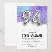 94歳の誕生日パーティーのご招待 招待状 (正面/裏面)