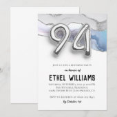 94歳の誕生日パーティーのご招待 招待状 (正面/裏面)