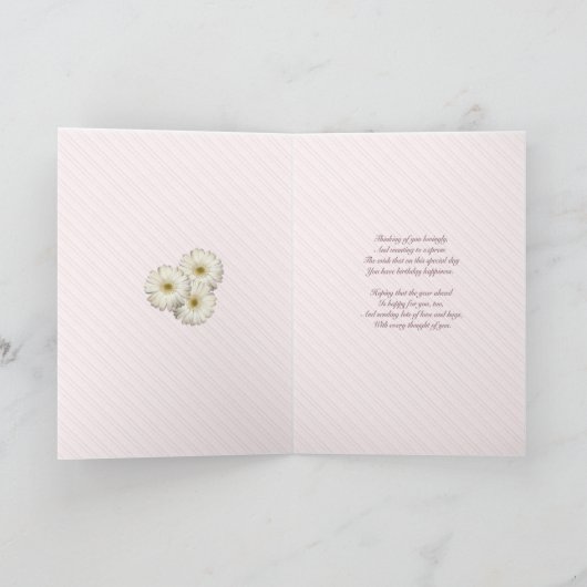 94歳の誕生日、美しい花のカード カード (内部)