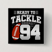 94歳タックルサッカーパーティー94誕生日 缶バッジ (正面)