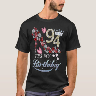 94歳94誕生日ダイヤモンドシューズ Tシャツ