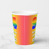 94番目の誕生日カラフル:, おもしろいレインボーパターン# 94 紙コップ (右)