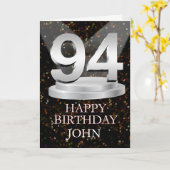 94番目の誕生日スポットライト名刺追加 カード (黄色い花)