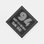 94番目の誕生日:インスパイアアールデコ検索"94" +名前 スタンダードランチョンナプキン (角)