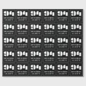 94番目の誕生日:インスパイアアールデコ「94」と名前 ラッピングペーパー (フラット)