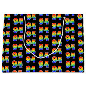 94誕生日:おもしろいレインボーイベント第94パターン ラージペーパーバッグ (正面)