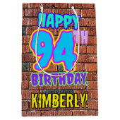 94誕生日:おもしろい、アーバングラフィティインスパイアルック ミディアムペーパーバッグ (正面)