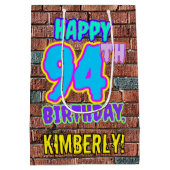 94誕生日:おもしろい、アーバングラフィティインスパイアルック ミディアムペーパーバッグ (裏面)