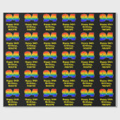 94誕生日:おもしろい、カラフルレインボーインスパイア# 94 ラッピングペーパー (フラット)