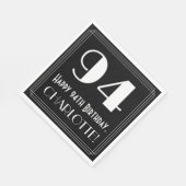 94誕生日～アールデコ見るインスパイア"94"，名前 スタンダードランチョンナプキン (角)