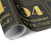 94誕生日~アールデコ見るインスパイア"94",名前 ラッピングペーパー (ロールコーナー)