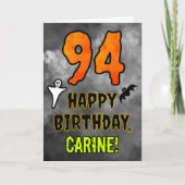 94誕生日:エリーハロウィーンテーマ+名前をカスタムする カード (正面)