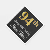 94誕生日~ラグジュアリーエレガントなフェイク金ゴールドルック# スタンダードランチョンナプキン (角)