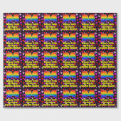 94誕生日:愛するハートパターン、虹# 94 ラッピングペーパー (フラット)