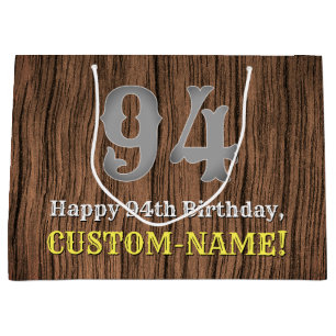 94誕生日: Country インスパイア Western Look, Name ラージペーパーバッグ