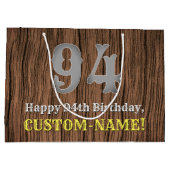 94誕生日: Country インスパイア Western Look, Name ラージペーパーバッグ (裏面)