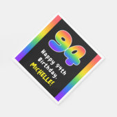 94誕生日: Rainbow Spectrum # 94,名前をカスタムする スタンダードランチョンナプキン (角)