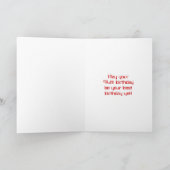 94誕生日:Red Digital Clockスタイル「94」 +名前 カード (内部)