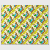 944は2本の安全ピンの漫画を取ります ラッピングペーパー (フラット)