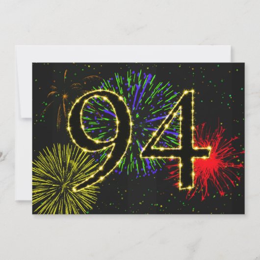 94th誕生日パーティー招待日 招待状 (正面)