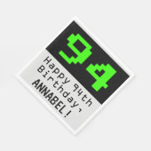 94th誕生日 – ネディ/オタク系のスタイル「94」と名前 スタンダードランチョンナプキン (角)