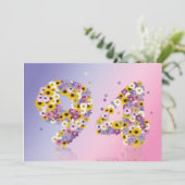 94th Birthdayパーティー、花の文字 招待状 (スタンド正面)