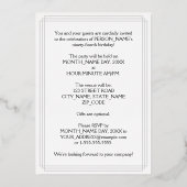 94th Birthday Party – スクリプファンシート&名前をカスタムする 箔招待状 (裏面)