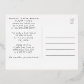 94th Birthday Party ~ Art Deco Style “94” + Name 箔招待状ポストカード (裏面)