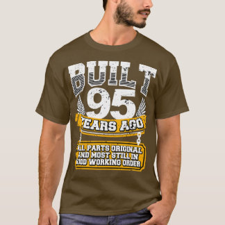 95おもしろい番目の誕生日のシャツのヴィンテージ構築年95年 Tシャツ