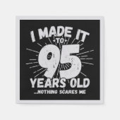 95おもしろい誕生日引用文皮肉95歳 スタンダードカクテルナプキン (正面)