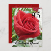 95すばらしい年！-誕生祝い 招待状 (正面/裏面)