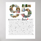 95の理由で愛してる フォトコラージュ 誕生日 ポスター (正面)