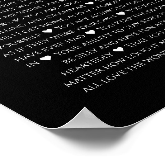 95の理由で愛を伝える フォトコラージュ誕生日ポスター ポスター (角)